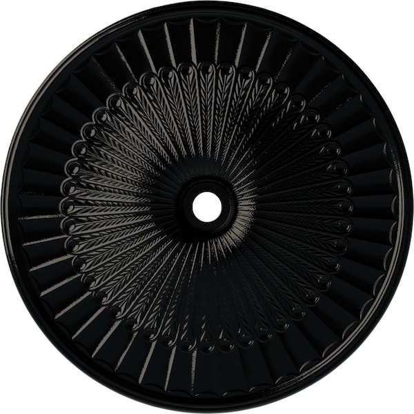 Ekena Millwork Galveston Ceiling Medallion (Fits Canopies up to 5 7/8"), 51"OD x 3 5/8"ID x 3 3/8"P, Black Pearl CM51GLBPS - main